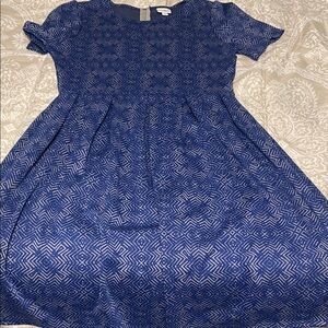LuLaRoe Geometric Blue Womens Dress